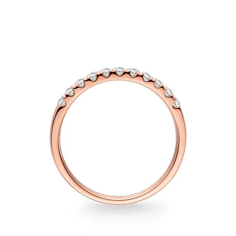 Cặp nhẫn cưới Vàng 18K đính đá 